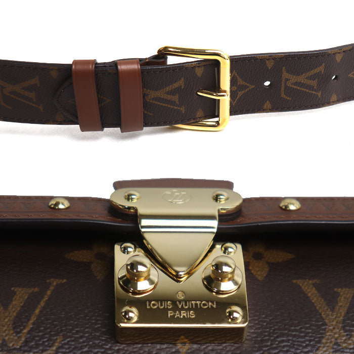 LOUIS VUITTON ルイ・ヴィトン パピヨン トランク ショルダーバッグ モノグラム M57835 IC レディース【中古】【美品】