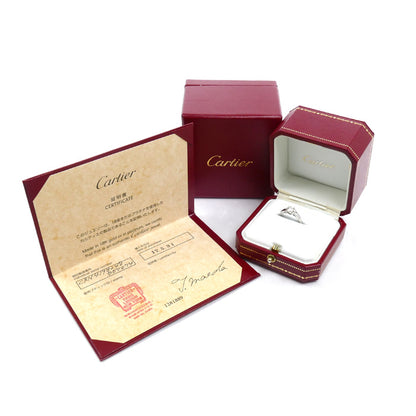 CARTIER カルティエ Pt950プラチナ バレリーナ　ソリテール リング・指輪 N4198248 ダイヤモンド0.40ct 8号 48 3.9g レディース【中古】