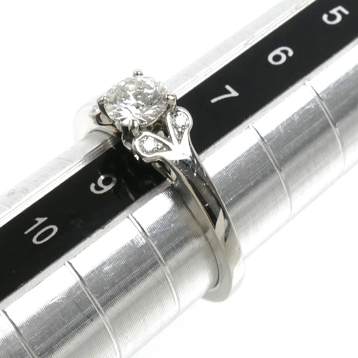 CARTIER カルティエ Pt950プラチナ バレリーナ　ソリテール リング・指輪 N4198248 ダイヤモンド0.40ct 8号 48 3.9g レディース【中古】