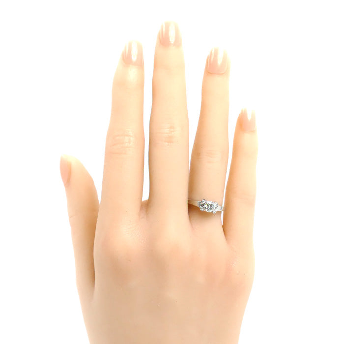 CARTIER カルティエ Pt950プラチナ バレリーナ　ソリテール リング・指輪 N4198248 ダイヤモンド0.40ct 8号 48 3.9g レディース【中古】