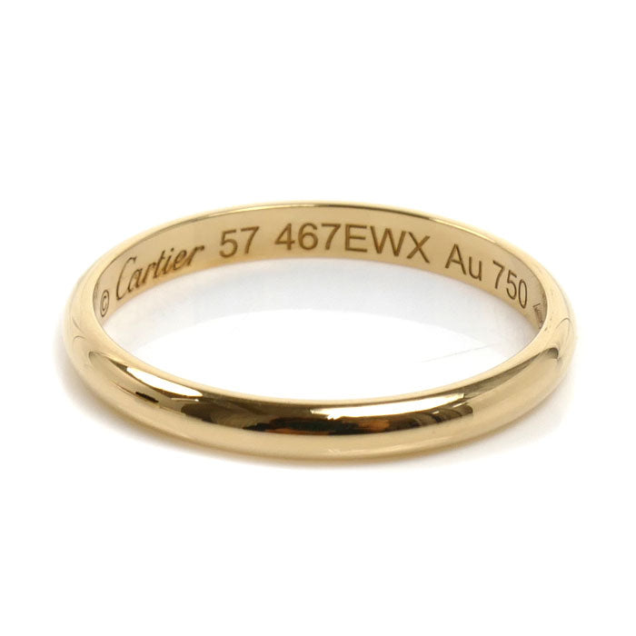 CARTIER カルティエ K18YG イエローゴールド ウェディング 1895 リング・指輪 B40023 16.5号 57 2.4g メンズ【中古】【美品】