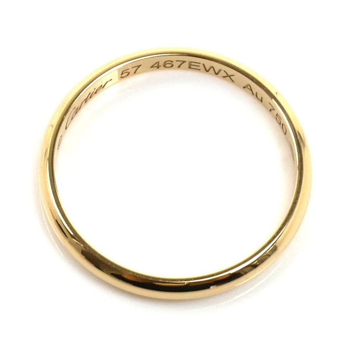 CARTIER カルティエ K18YG イエローゴールド ウェディング 1895 リング・指輪 B40023 16.5号 57 2.4g メンズ【中古】【美品】