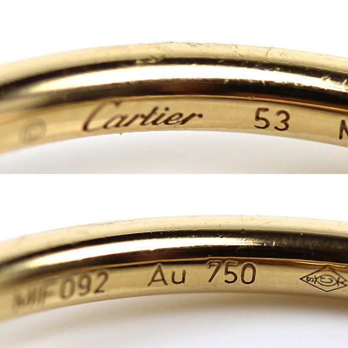 CARTIER カルティエ K18YG イエローゴールド ジュストアンクル SM リング・指輪 B4225953 13号 53 3.5g レディース【中古】