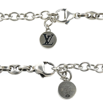 LOUIS VUITTON ルイ・ヴィトン シルバー925 ブレスレット LV セーラー ミニ ブレスレット M03747 VA0276 12.3g 18～23cm メンズ【中古】
