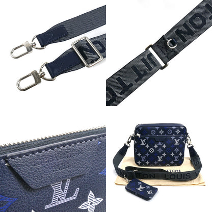 LOUIS VUITTON ルイ・ヴィトン トリオメッセンジャー ショルダーバッグ モノグラムシャドウ M28618 ICチップ メンズ【中古】【美品】