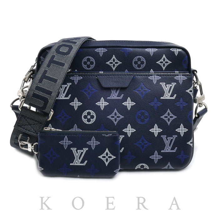 LOUIS VUITTON ルイ・ヴィトン トリオメッセンジャー ショルダーバッグ モノグラムシャドウ M28618 ICチップ メンズ【中古】【美品】