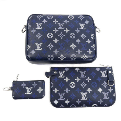 LOUIS VUITTON ルイ・ヴィトン トリオメッセンジャー ショルダーバッグ モノグラムシャドウ M28618 ICチップ メンズ【中古】【美品】