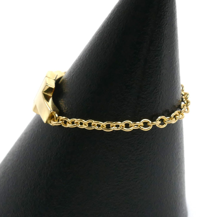 TIFFANY&Co. ティファニー K18YG イエローゴールド T TWO チェーンリング リング・指輪 12号 1.0g レディース【中古】【美品】