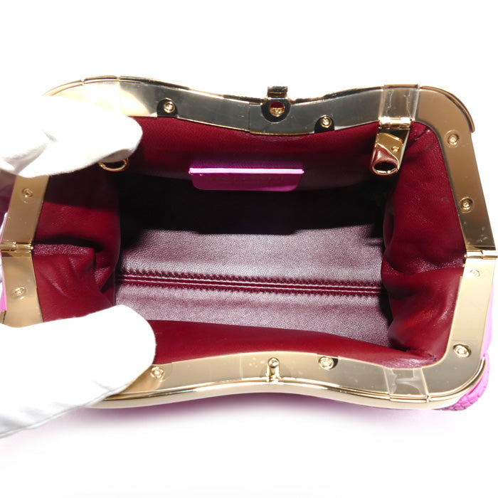 BVLGARI ブルガリ セルペンティーヌ チェーンショルダー ショルダーバッグ ピンク レディース【中古】【美品】