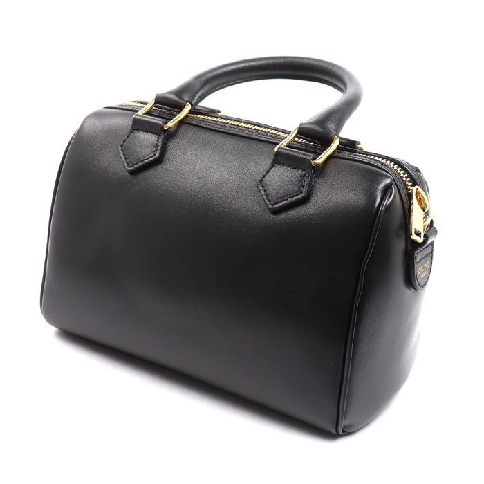 CELINE セリーヌ キュイル トリオンフ スモールボストン 2Wayショルダーバッグ ブラック 113773DU3.38NO レディース【中古】【美品】