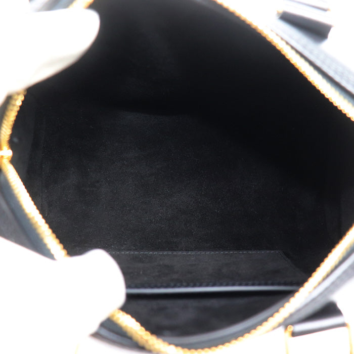 CELINE セリーヌ キュイル トリオンフ スモールボストン 2Wayショルダーバッグ ブラック 113773DU3.38NO レディース【中古】【美品】