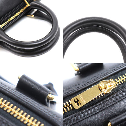 CELINE セリーヌ キュイル トリオンフ スモールボストン 2Wayショルダーバッグ ブラック 113773DU3.38NO レディース【中古】【美品】
