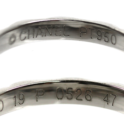CHANEL シャネル Pt950プラチナ マトラッセ 3Pダイヤ リング・指輪 J2821 ダイヤモンド 7号 47 2.4g レディース【中古】