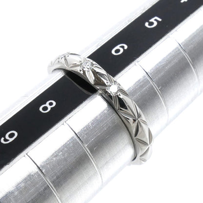 CHANEL シャネル Pt950プラチナ マトラッセ 3Pダイヤ リング・指輪 J2821 ダイヤモンド 7号 47 2.4g レディース【中古】