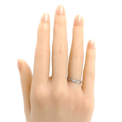 CHANEL シャネル Pt950プラチナ マトラッセ 3Pダイヤ リング・指輪 J2821 ダイヤモンド 7号 47 2.4g レディース【中古】
