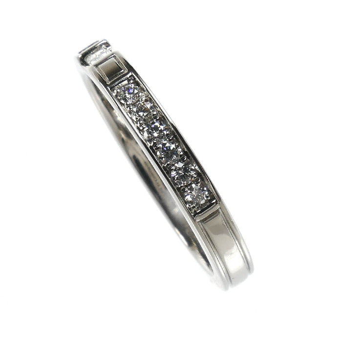 HARRY WINSTON ハリーウィンストン Pt950プラチナ トラフィック アクセントバンド リング・指輪 WBDPACRFTRF-097 ダイヤモンド 20.5号 7.0g メンズ【中古】【美品】