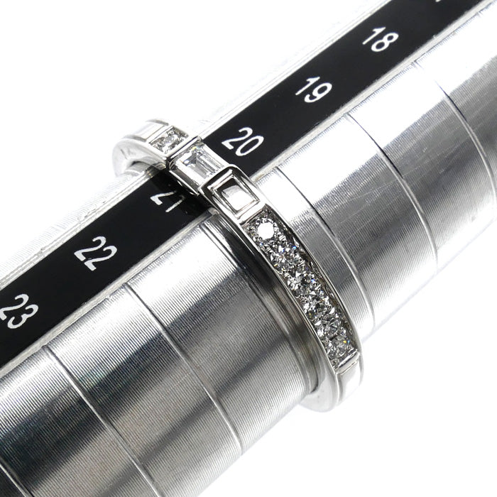 HARRY WINSTON ハリーウィンストン Pt950プラチナ トラフィック アクセントバンド リング・指輪 WBDPACRFTRF-097 ダイヤモンド 20.5号 7.0g メンズ【中古】【美品】