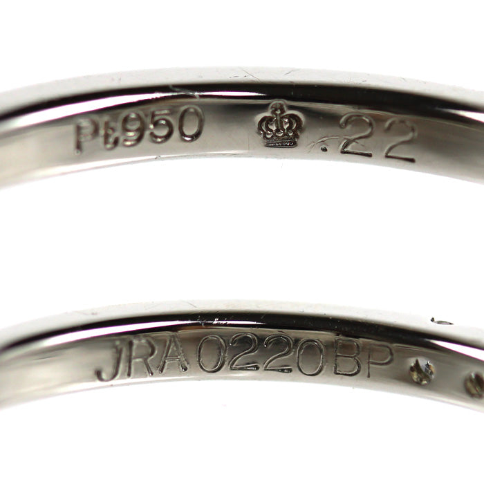 ROYAL ASSCHER ロイヤル・アッシャー Pt950プラチナ ハーフエタニティ リング・指輪 JRA0220BP ダイヤモンド0.22ct 10号 2.2g レディース【中古】