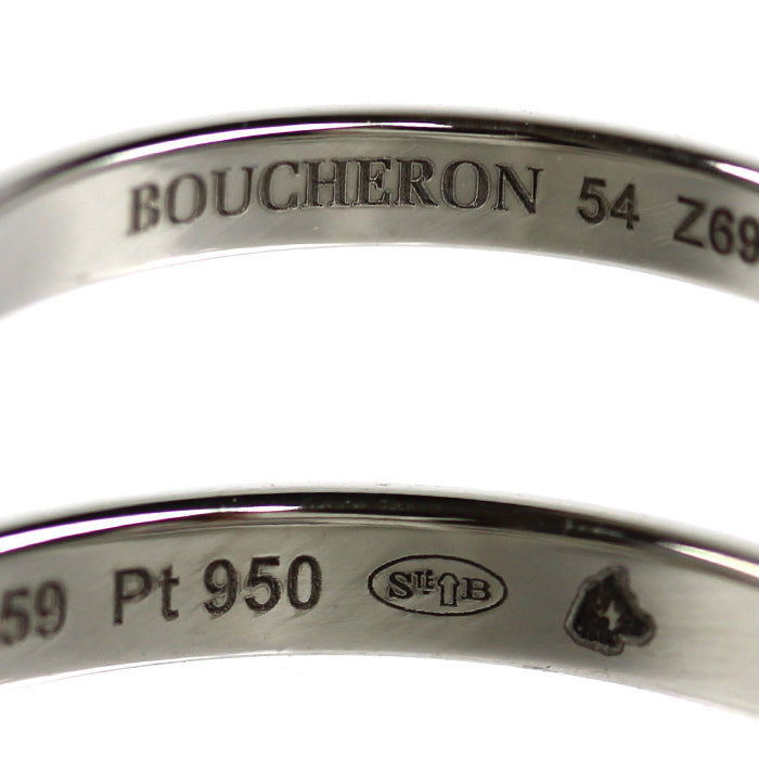 Boucheron ブシュロン Pt950プラチナ ゴドロン スモール リング・指輪 JAL00254 13.5号 54 2.8g レディース【中古】【美品】