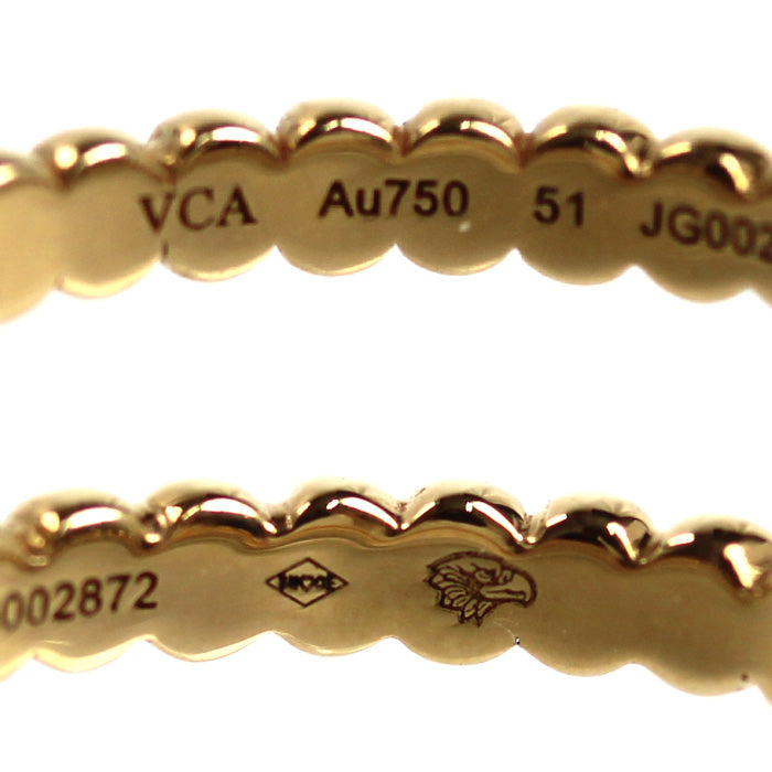 Van Cleef & Arpels ヴァンクリーフ＆アーペル K18YG イエローゴールド ペルレ リング・指輪 VCARN95Q51 11号 51 2.1g レディース【中古】【美品】