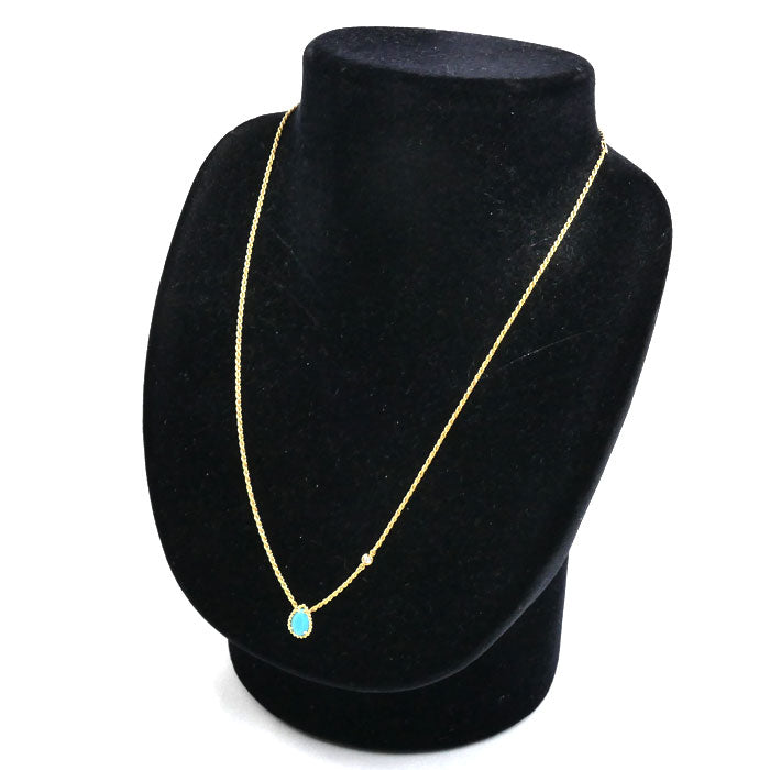 Boucheron ブシュロン K18YG イエローゴールド セルパンボエム XS ネックレス JPN00627 ターコイズ ダイヤモンド 4.4g 38/42/44cm レディース【中古】【美品】