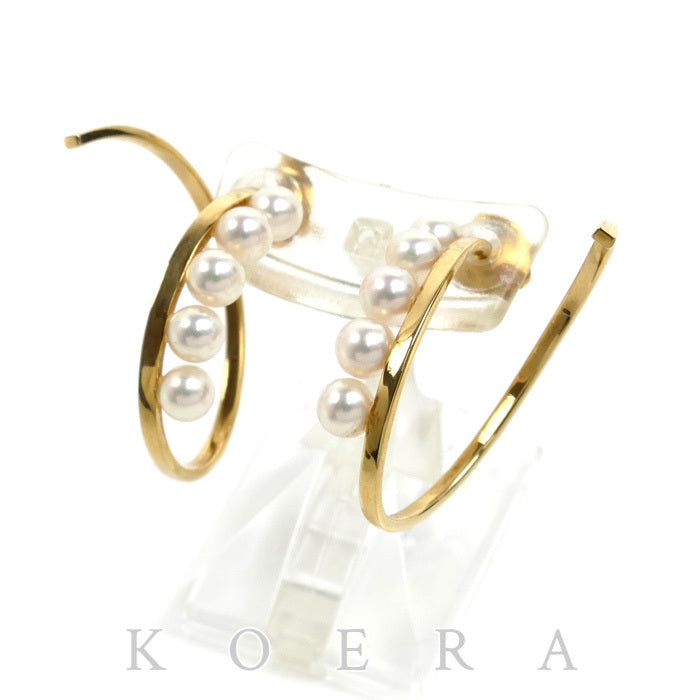 TASAKI タサキ K18YG イエローゴールド ア ファインバランス ピアス パール約4.2mm 6.0g レディース【中古】
