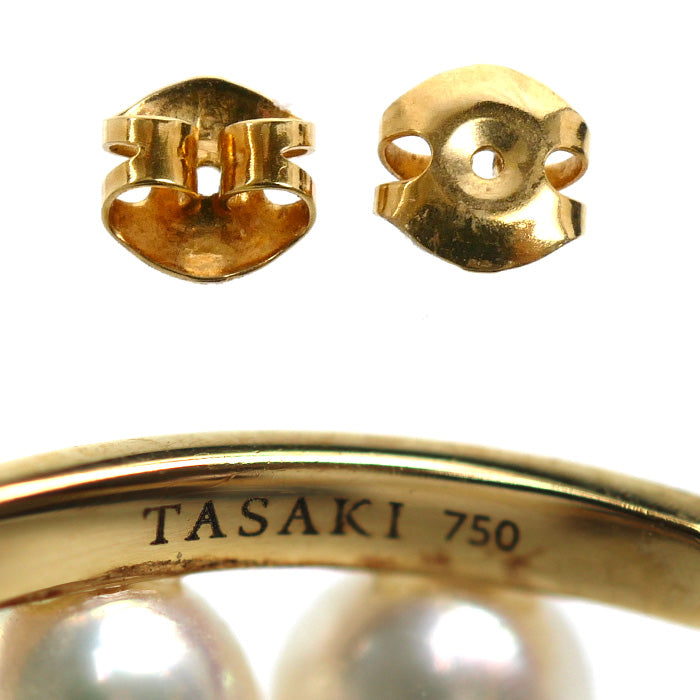 TASAKI タサキ K18YG イエローゴールド ア ファインバランス ピアス パール約4.2mm 6.0g レディース【中古】