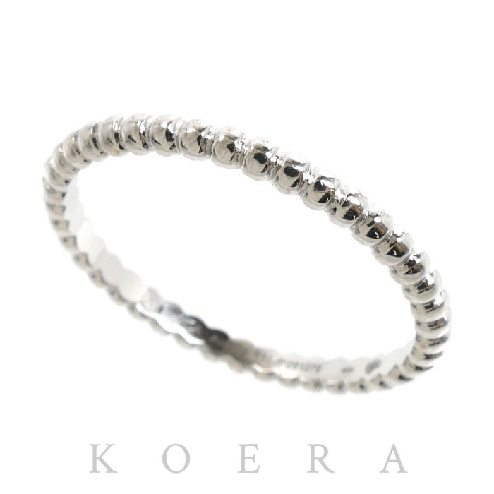 Van Cleef & Arpels ヴァンクリーフ＆アーペル K18WG ホワイトゴールド ペルレ リング・指輪 VCARPJME61 20.5号 61 2.6g メンズ【中古】【美品】