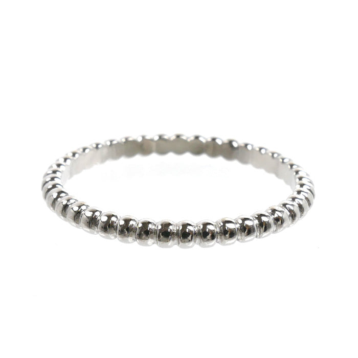 Van Cleef & Arpels ヴァンクリーフ＆アーペル K18WG ホワイトゴールド ペルレ リング・指輪 VCARPJME61 20.5号 61 2.6g メンズ【中古】【美品】