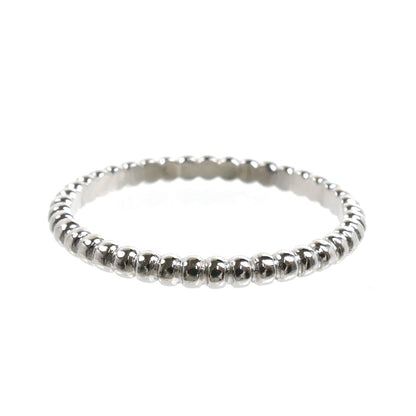 Van Cleef & Arpels ヴァンクリーフ＆アーペル K18WG ホワイトゴールド ペルレ リング・指輪 VCARPJME61 20.5号 61 2.6g メンズ【中古】【美品】