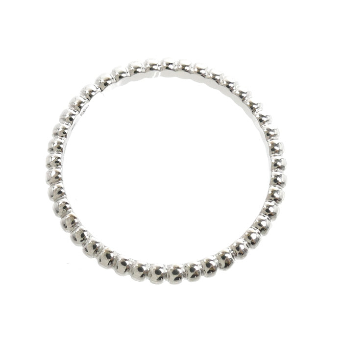 Van Cleef & Arpels ヴァンクリーフ＆アーペル K18WG ホワイトゴールド ペルレ リング・指輪 VCARPJME61 20.5号 61 2.6g メンズ【中古】【美品】