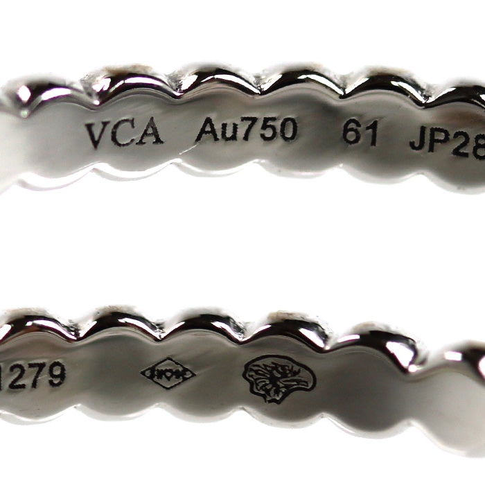 Van Cleef & Arpels ヴァンクリーフ＆アーペル K18WG ホワイトゴールド ペルレ リング・指輪 VCARPJME61 20.5号 61 2.6g メンズ【中古】【美品】