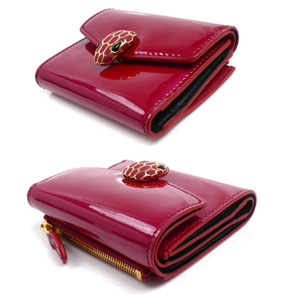 BVLGARI ブルガリ セルペンティ コンパクトウォレット 二つ折り財布 ピンク レディース【中古】【美品】