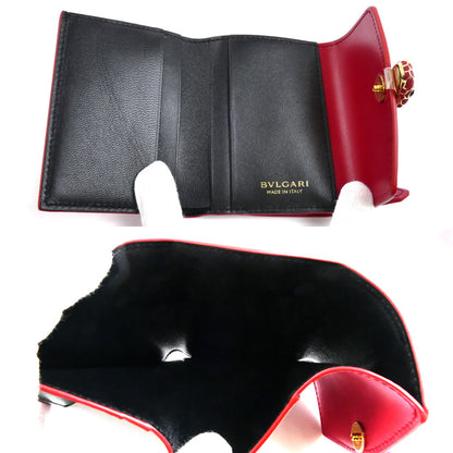 BVLGARI ブルガリ セルペンティ コンパクトウォレット 二つ折り財布 ピンク レディース【中古】【美品】