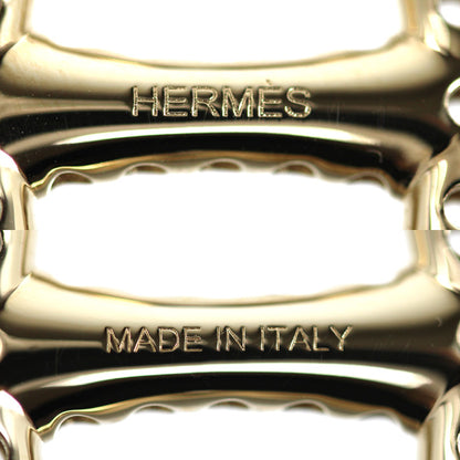 HERMES エルメス GP ミニ シェーヌダンクル ペルフォレ スカーフリング H603992S 00 レディース【中古】【美品】