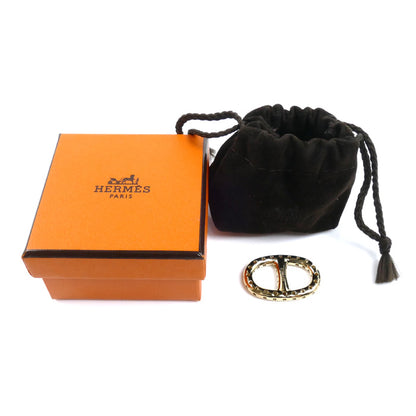 HERMES エルメス GP ミニ シェーヌダンクル ペルフォレ スカーフリング H603992S 00 レディース【中古】【美品】