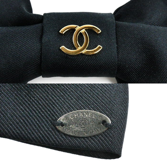 CHANEL シャネル シルク バレッタ ココマーク リボン ヘアアクセサリー AA9854 レディース【中古】【美品】