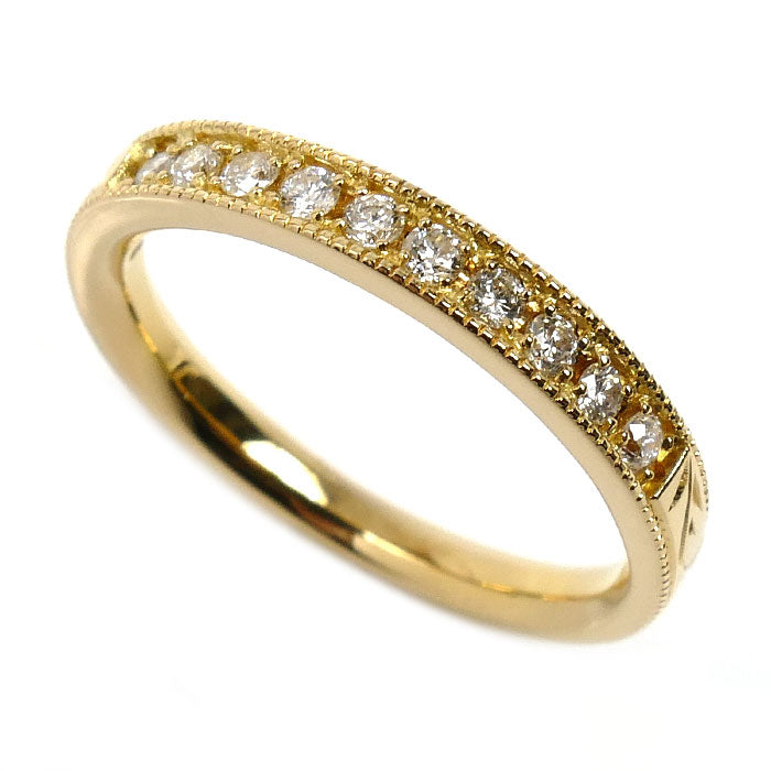 agete アガット K18YG イエローゴールド ダイヤモンド リング・指輪 ダイヤモンド0.20ct 11号 3.2g レディース【中古】