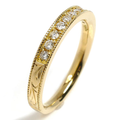 agete アガット K18YG イエローゴールド ダイヤモンド リング・指輪 ダイヤモンド0.20ct 11号 3.2g レディース【中古】