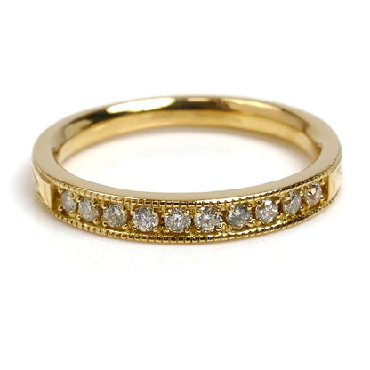 agete アガット K18YG イエローゴールド ダイヤモンド リング・指輪 ダイヤモンド0.20ct 11号 3.2g レディース【中古】