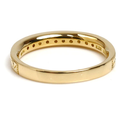 agete アガット K18YG イエローゴールド ダイヤモンド リング・指輪 ダイヤモンド0.20ct 11号 3.2g レディース【中古】