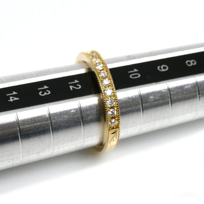 agete アガット K18YG イエローゴールド ダイヤモンド リング・指輪 ダイヤモンド0.20ct 11号 3.2g レディース【中古】