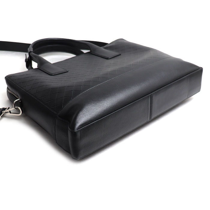 BOTTEGAVENETA ボッテガヴェネタ エンボス ビジネスバッグ ブラック 618609 VCRE2 8803 ブリーフケース メンズ【中古】