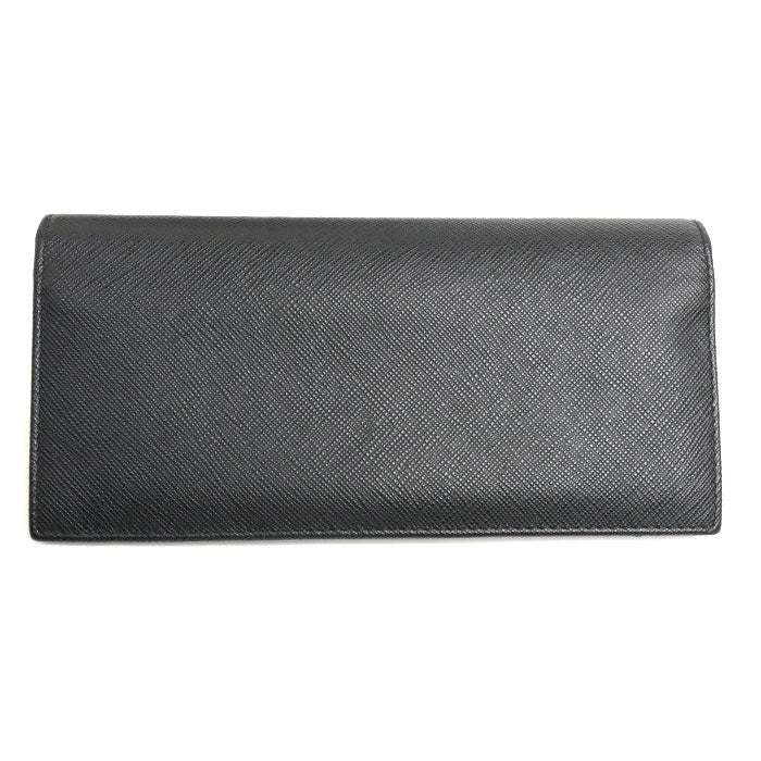PRADA プラダ 長財布 ブラック 2MV836 053 F0002 エンボスロゴ メンズ【中古】