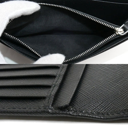 PRADA プラダ 長財布 ブラック 2MV836 053 F0002 エンボスロゴ メンズ【中古】