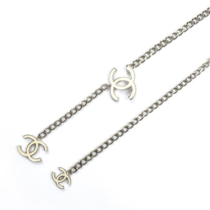 CHANEL シャネル ココマーク チェーン ベルト シルバー/ホワイト レディース 05V【中古】【美品】