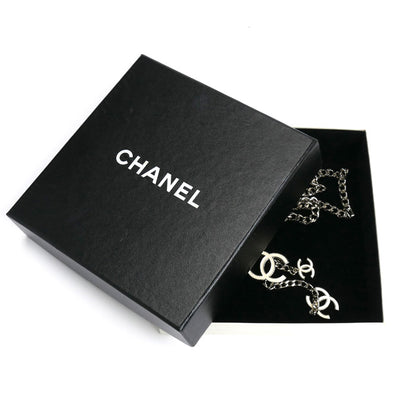 CHANEL シャネル ココマーク チェーン ベルト シルバー/ホワイト レディース 05V【中古】【美品】