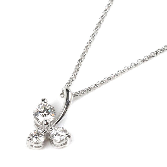 TASAKI タサキ Pt850プラチナ Pt950プラチナ ネックレス ダイヤモンド0.64ct 5.3g ～45cm フリーチェーン レディース【中古】【美品】