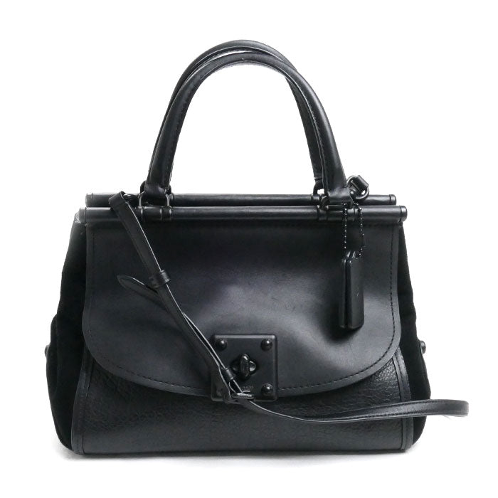 COACH コーチ ドリフター キャリーオール 2Wayショルダーバッグ ブラック 38389 レディース【中古】