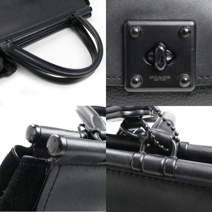 COACH コーチ ドリフター キャリーオール 2Wayショルダーバッグ ブラック 38389 レディース【中古】